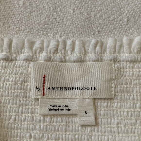 Anthropologie Smocked Embroidered Floral Long Sleeve Blouse Size Small - Picture 10 of 14